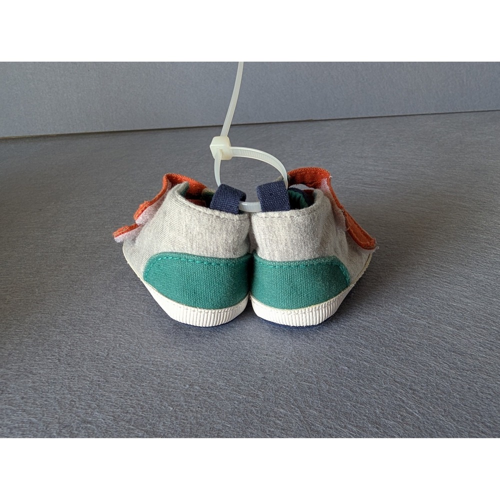 Baby Sneakers Crib Shoes First Walkers Newborn Infant Toddler Blue Orange - Picture 4 of 6
